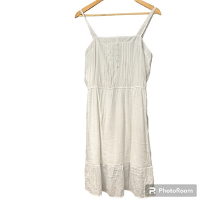 Naif Montreal white flowy‎ midi dress size large